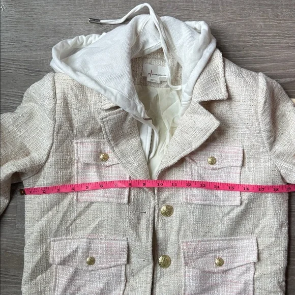 NEW By Anthropologie Tweed Patch Pocket Dickie Jacket Small - Picture 11 of 12